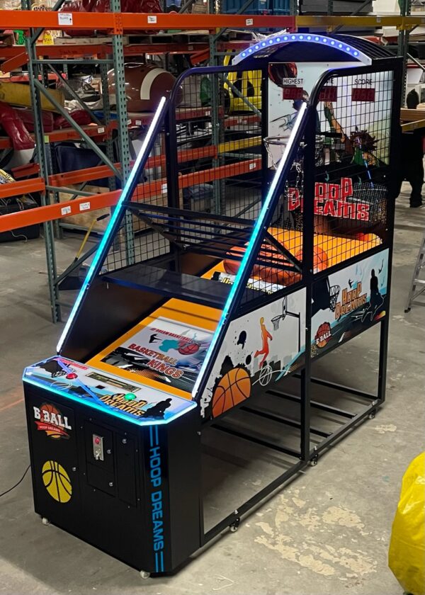 Basketball Arcade Game G'Spirit Basketball is a skill-based sports game that allows for growth, improvement and most of all fun with friends! Verse your friends or family in this exciting street basketball styled game, which is well suited for players of all ages and skill levels.