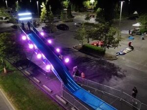 LED Super Slide The Ultimate in FUN! This LED hard slide is perfect for carnivals and college events! *Colors may vary.