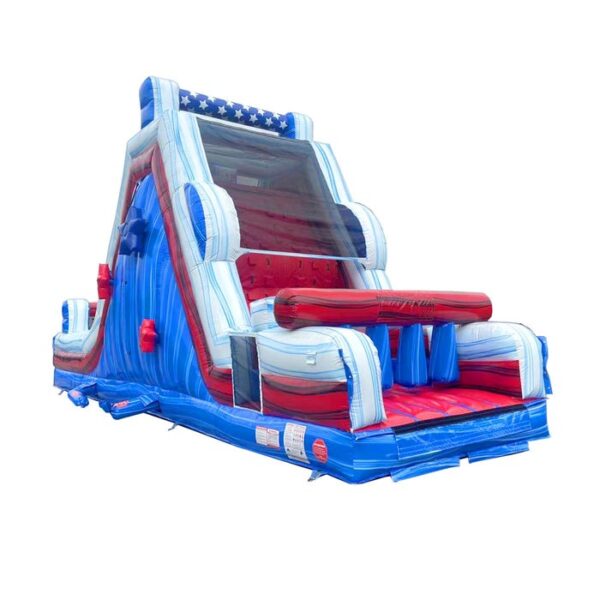40' Red White and Blue Inflatable Rock Climb Slide - Image 5